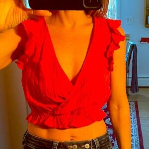 Cute red crop top!